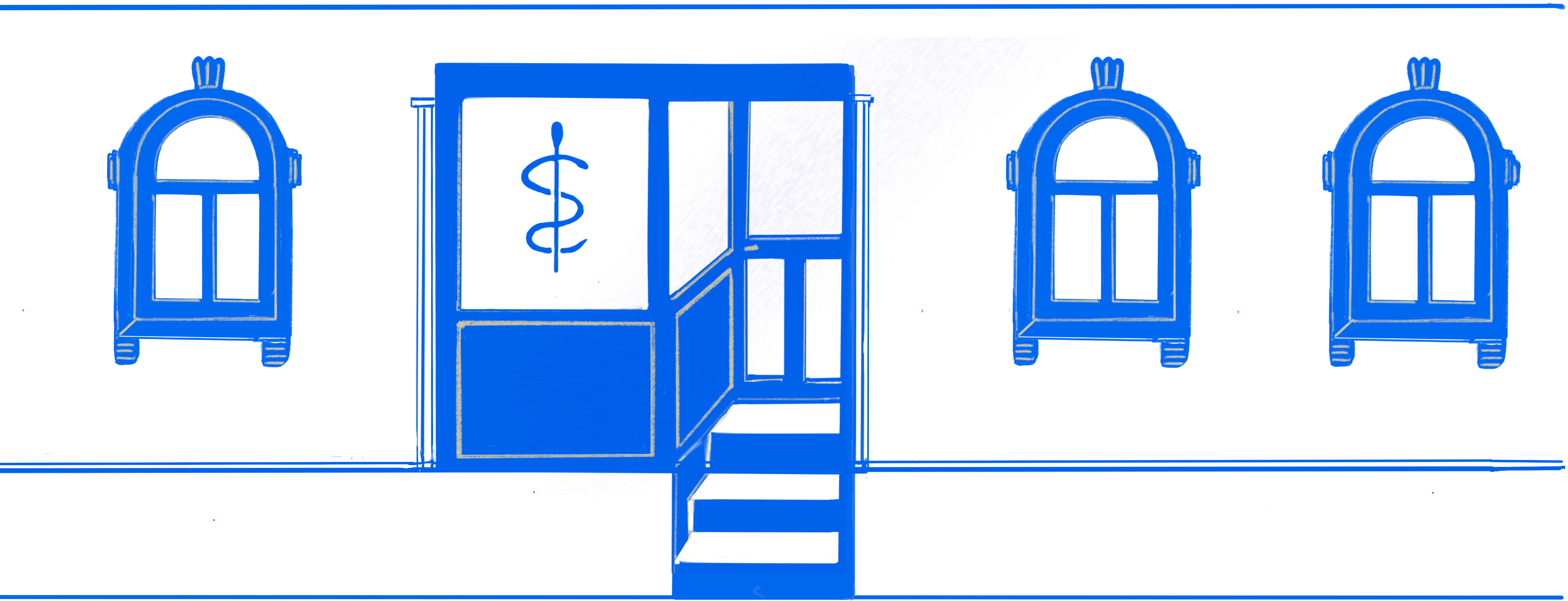 Eingangsbereich der Weidenbornpraxis in Frankfurt